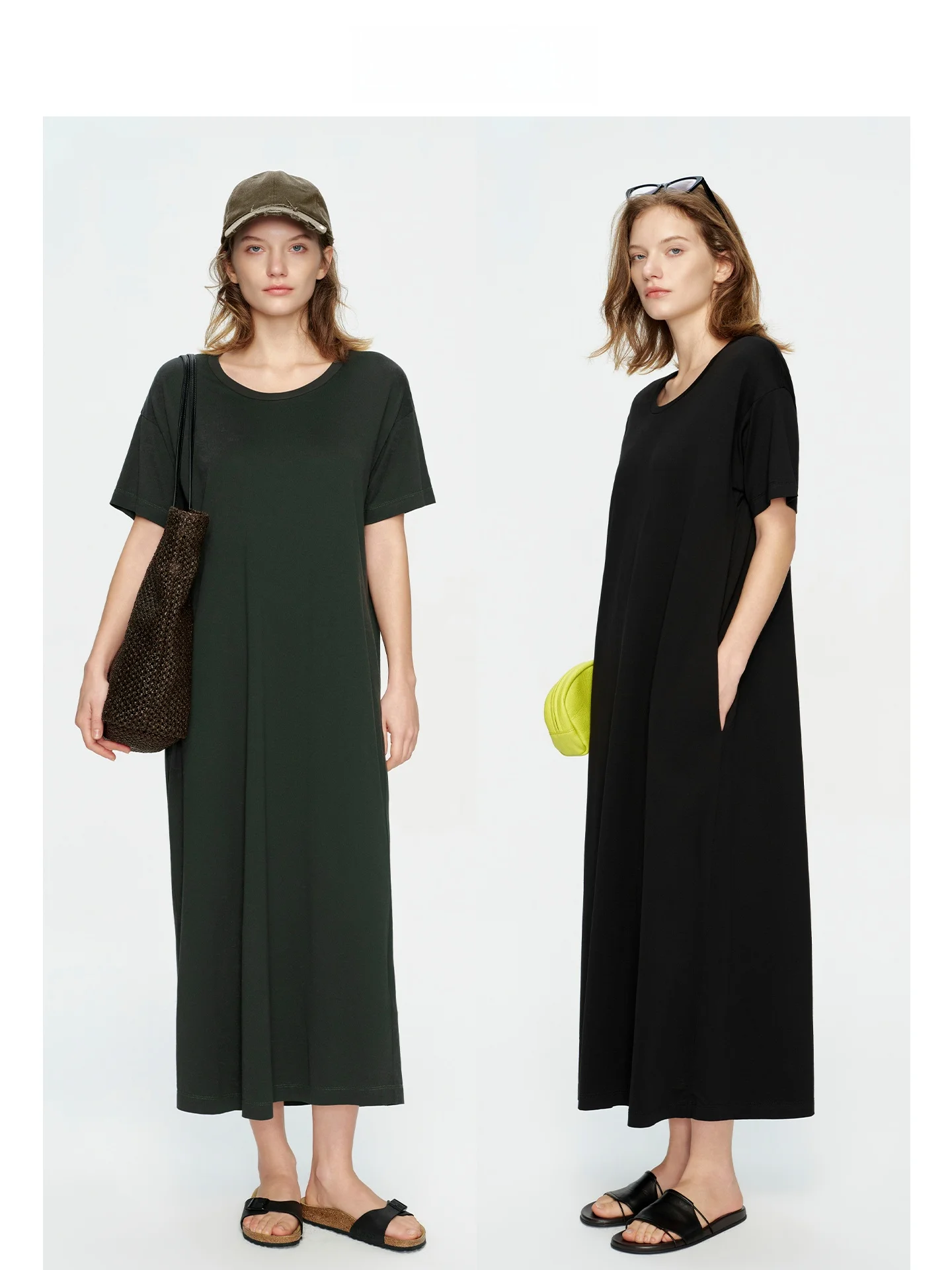 EREMIN Comfortable Short Sleeve Women's Dress Natural Waist Straight Cut Casual Style Cotton Summer Dress round Neck Dress
EREMIN Comfortable Short Sleeve Women's Dress Natural Waist Straight Cut Casual Style Cotton Summer Dress round Neck Dress
