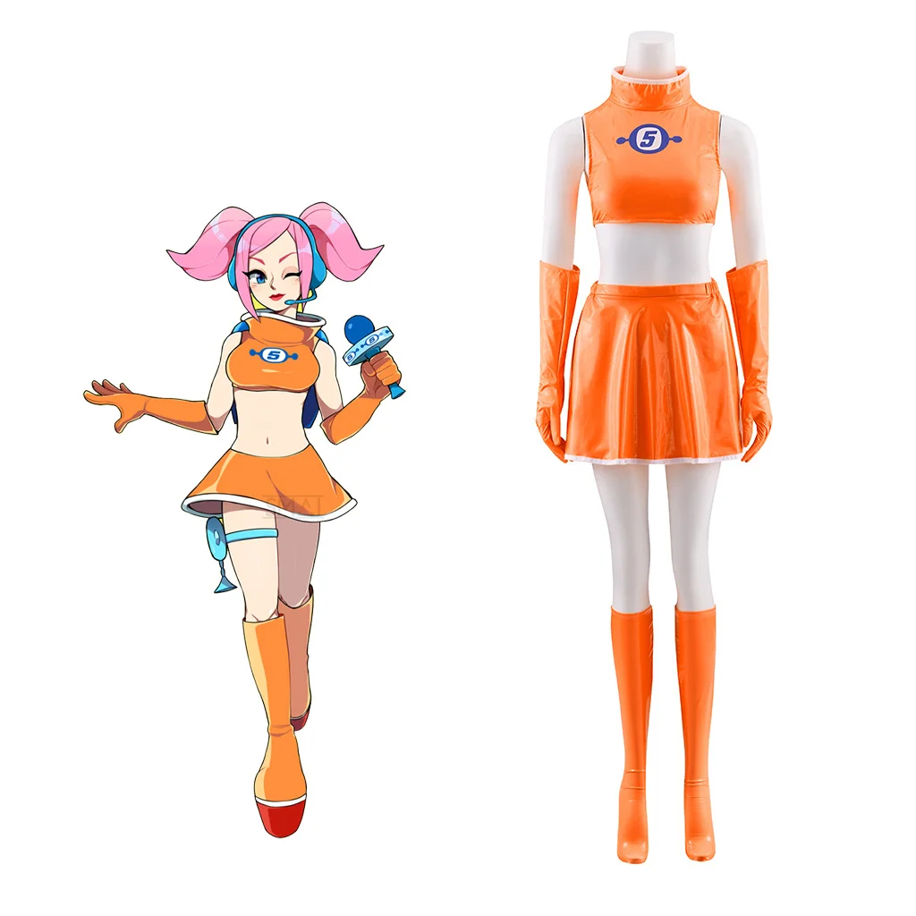 Space Cos Channel 5 Ulalas Cosplay Costume Orange Sexy Suit Women Ulalas Crop Top Skirt With Socks Set Halloween Outfits
Space Cos Channel 5 Ulalas Cosplay Costume Orange Sexy Suit Women Ulalas Crop Top Skirt With Socks Set Halloween Outfits
