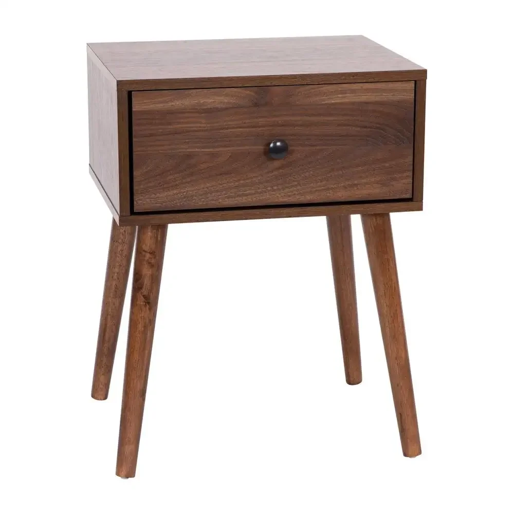 Midcentury Modern End Table Drawer Storage Dark Walnut Living Room Furniture Shelf Storage
Midcentury Modern End Table Drawer Storage Dark Walnut Living Room Furniture Shelf Storage