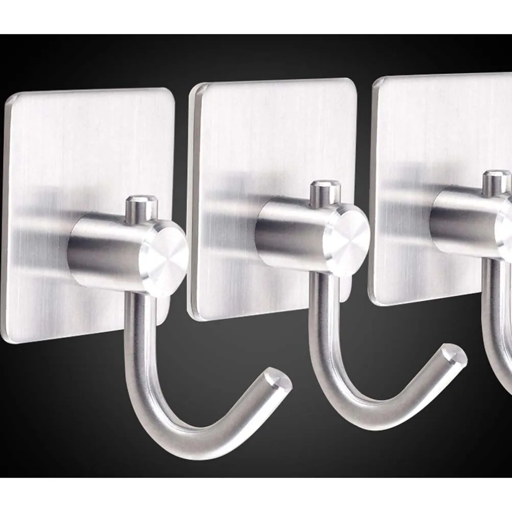 2pcs Stainless Steel Hooks Self Adhesive Waterproof Wall Hooks For Kitchen Bathroom Shower Non-Slip Metal Hanger Brushed Finish
2pcs Stainless Steel Hooks Self Adhesive Waterproof Wall Hooks For Kitchen Bathroom Shower Non-Slip Metal Hanger Brushed Finish