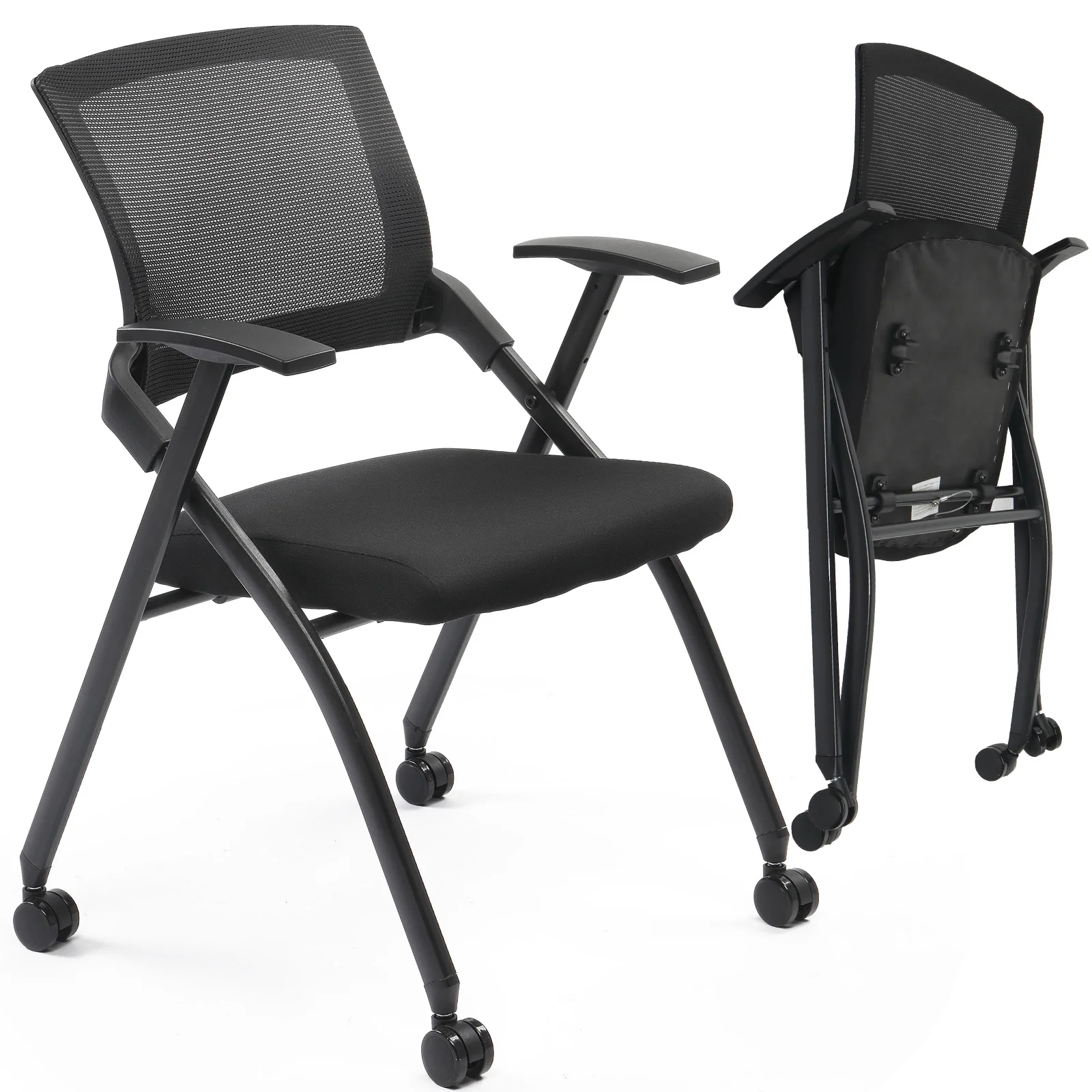 1 Pack Stackable Conference Room Chairs with Wheels, Folding Office Chair with Rebound Back, Padded Seat for Training Room
1 Pack Stackable Conference Room Chairs with Wheels, Folding Office Chair with Rebound Back, Padded Seat for Training Room