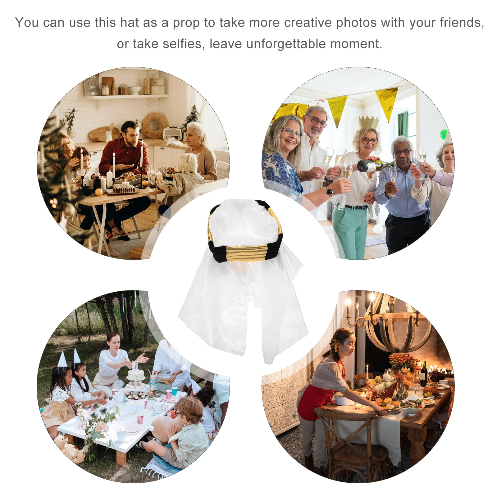 Arabian Hat Headscarf Headdress for Men Women Party Festival Decor Prop Lightweight Keffiyeh Costume Cosplay Photoshoot
Arabian Hat Headscarf Headdress for Men Women Party Festival Decor Prop Lightweight Keffiyeh Costume Cosplay Photoshoot