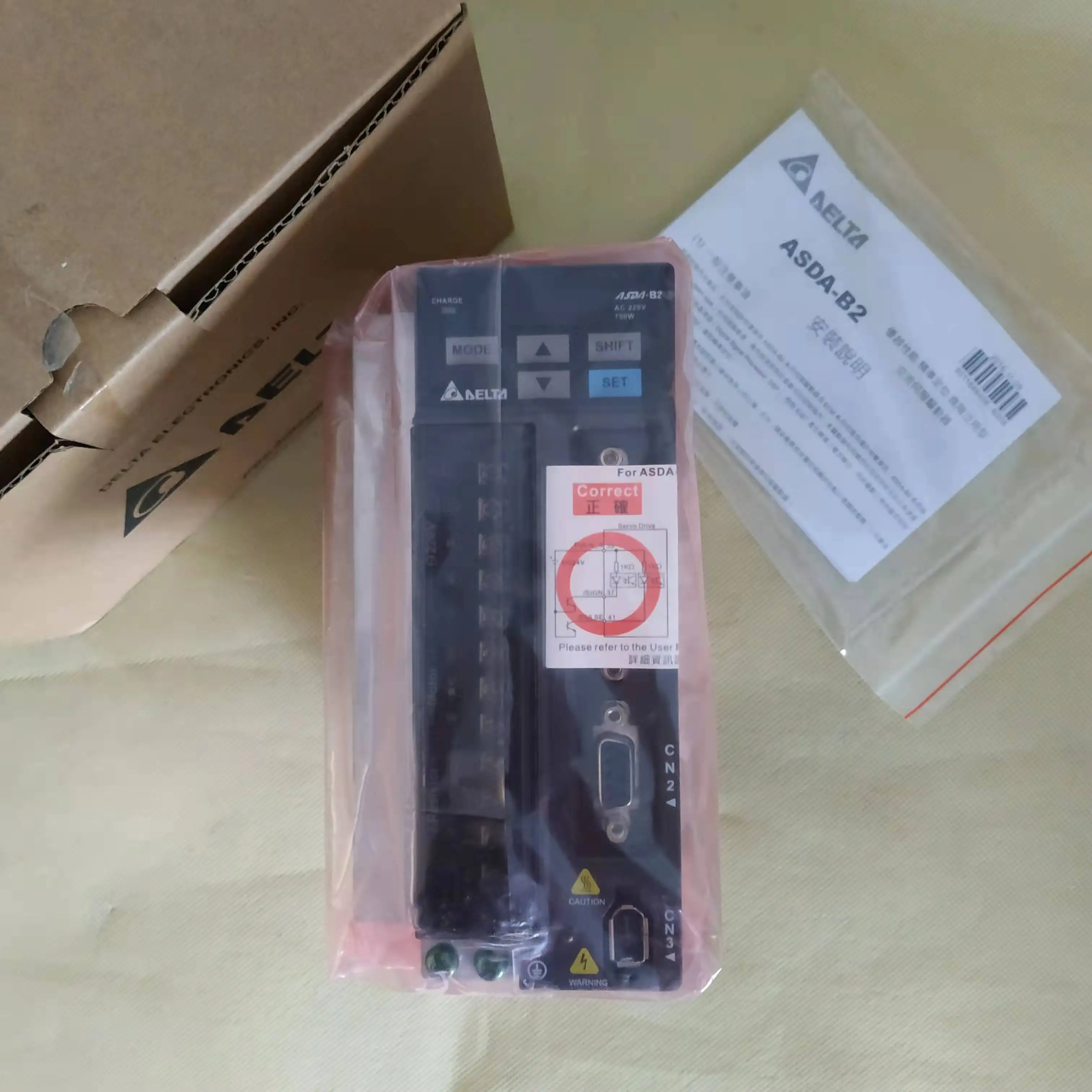 Высокоточный сервопривод B2 мощностью 750 Вт — оригинальная упаковка ASD-B2-0721-B
Высокоточный сервопривод B2 мощностью 750 Вт — оригинальная упаковка ASD-B2-0721-B