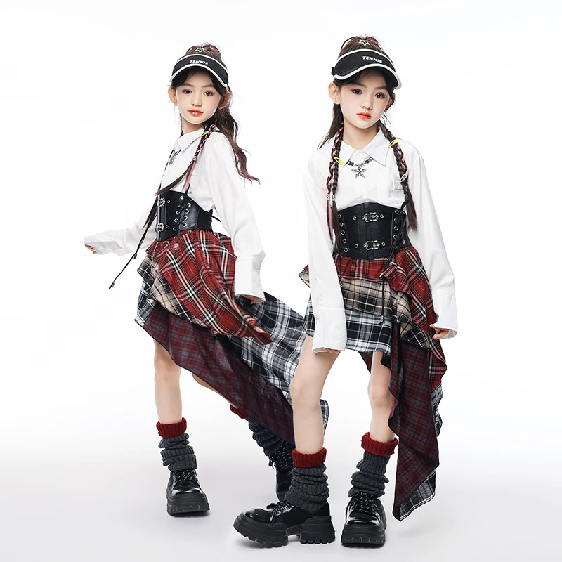 Hip Hop Clothing Girls K-pop Crop Top Street Dance Plaid Skirts Kids Streetwear Hoodies Children Jazz Cheerleader Clothes Set
Hip Hop Clothing Girls K-pop Crop Top Street Dance Plaid Skirts Kids Streetwear Hoodies Children Jazz Cheerleader Clothes Set