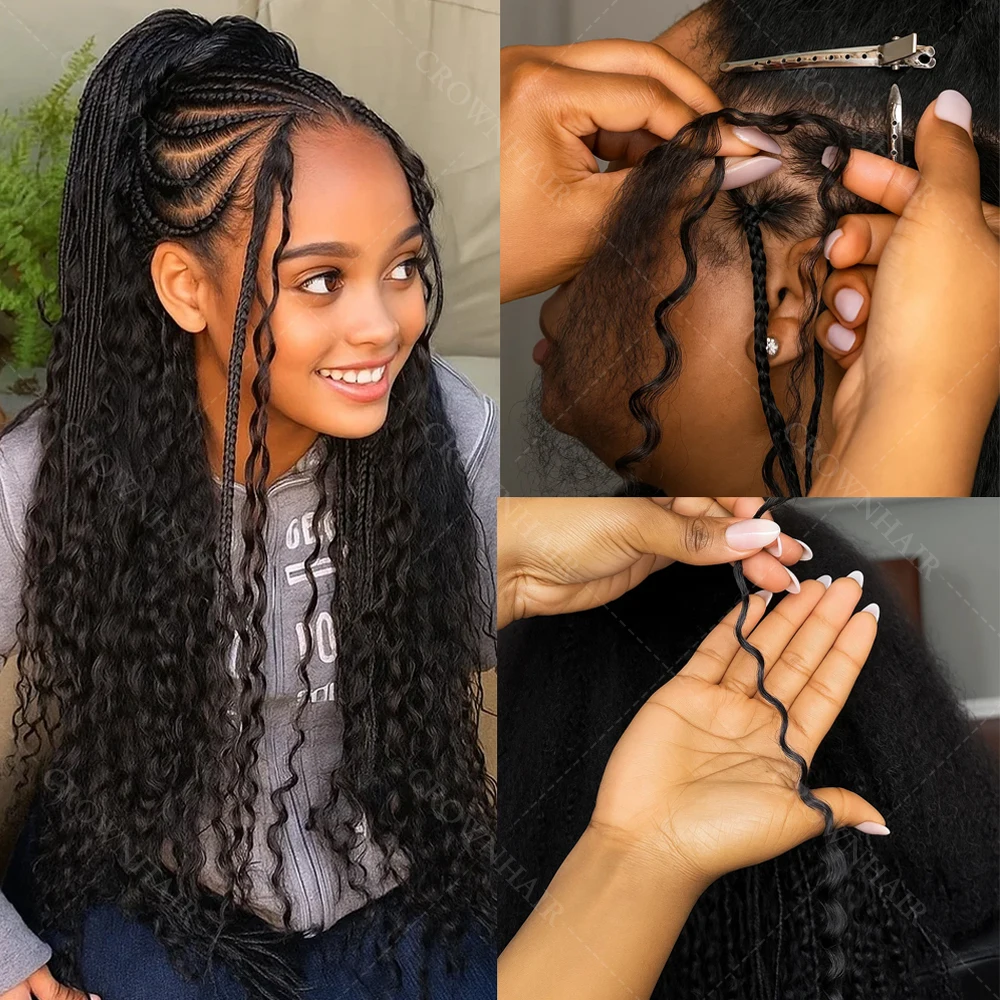 Pre-divided Bulk Hair For Braiding Kinky Curly Human Hair Knotless Crochet Hair Extensions Braids 60gram/lot Boho Braids
Pre-divided Bulk Hair For Braiding Kinky Curly Human Hair Knotless Crochet Hair Extensions Braids 60gram/lot Boho Braids