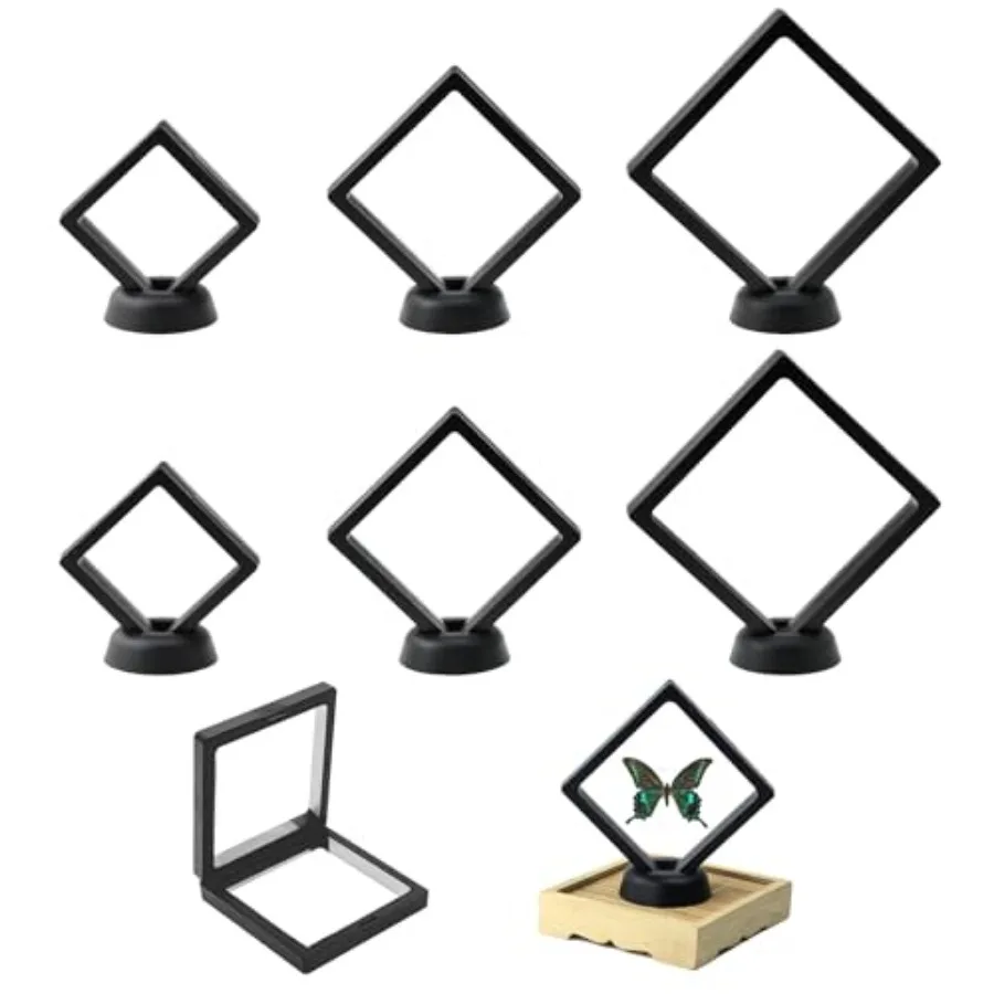 3 Sizes 3D Floating Frame Display Holder Stands, Transparent PE Jewelry Storage Box, 6 Pcs Black Suspension Frame with Circular
3 Sizes 3D Floating Frame Display Holder Stands, Transparent PE Jewelry Storage Box, 6 Pcs Black Suspension Frame with Circular