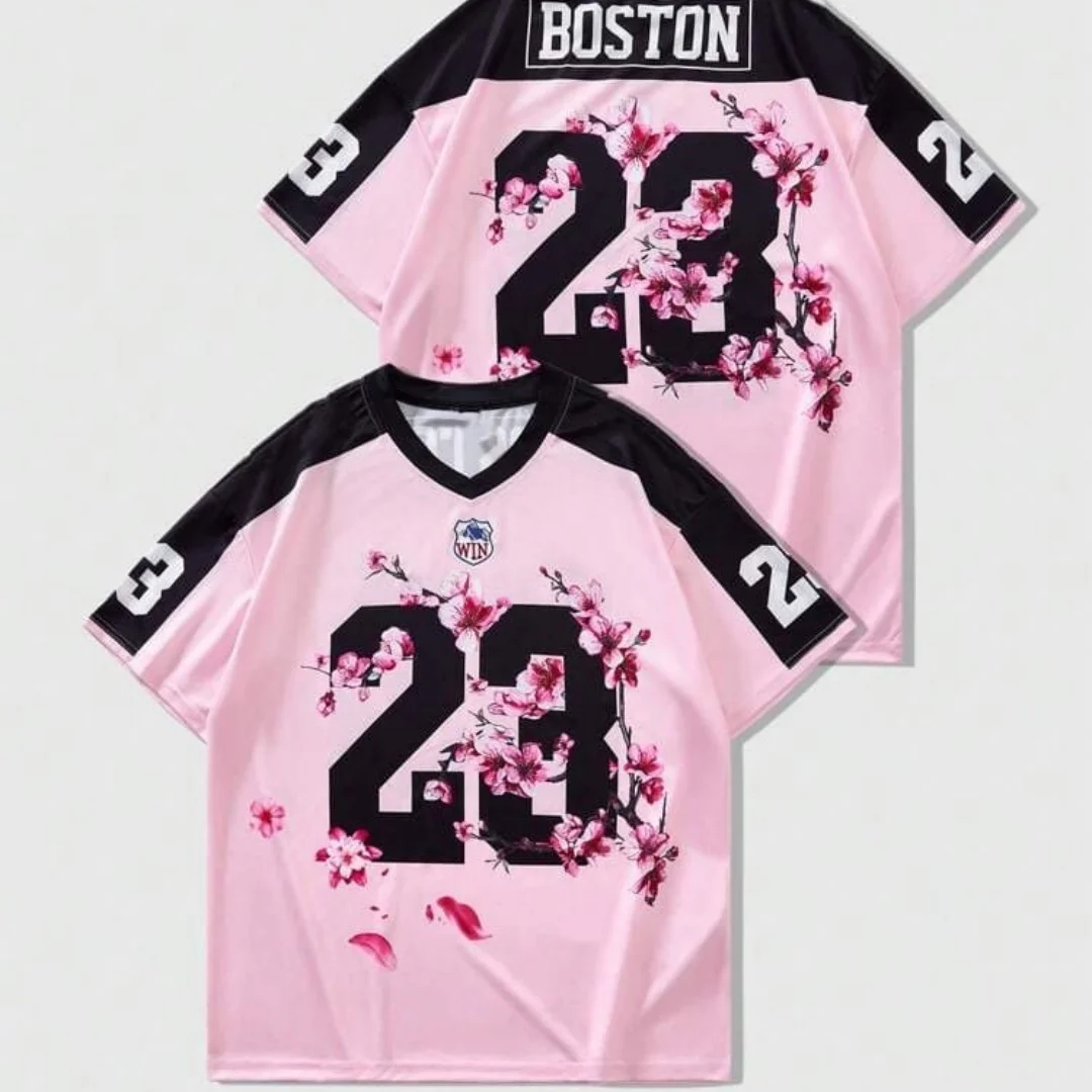 Women's Summer Peach Blossom Leopard Print No.23 Basketball Jersey T-shirt V-Neck Hiphop Casual Streetwear Fashion Top
Women's Summer Peach Blossom Leopard Print No.23 Basketball Jersey T-shirt V-Neck Hiphop Casual Streetwear Fashion Top