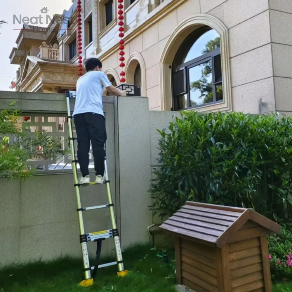 11.5 FT aluminum telescopic LADDER Tool, multi-purpose telescopic Ladder, compact and portable anti slip folding ladder for home
11.5 FT aluminum telescopic LADDER Tool, multi-purpose telescopic Ladder, compact and portable anti slip folding ladder for home
