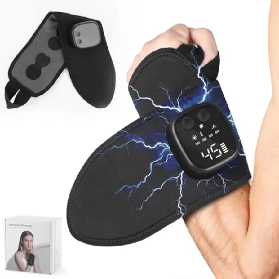 4 in 1 Wrist Massager for Arthritis and Carpal TunnelLatest Cordless Portable Heated Wrist Massager for Pain Relief Hand Massag
4 in 1 Wrist Massager for Arthritis and Carpal TunnelLatest Cordless Portable Heated Wrist Massager for Pain Relief Hand Massag