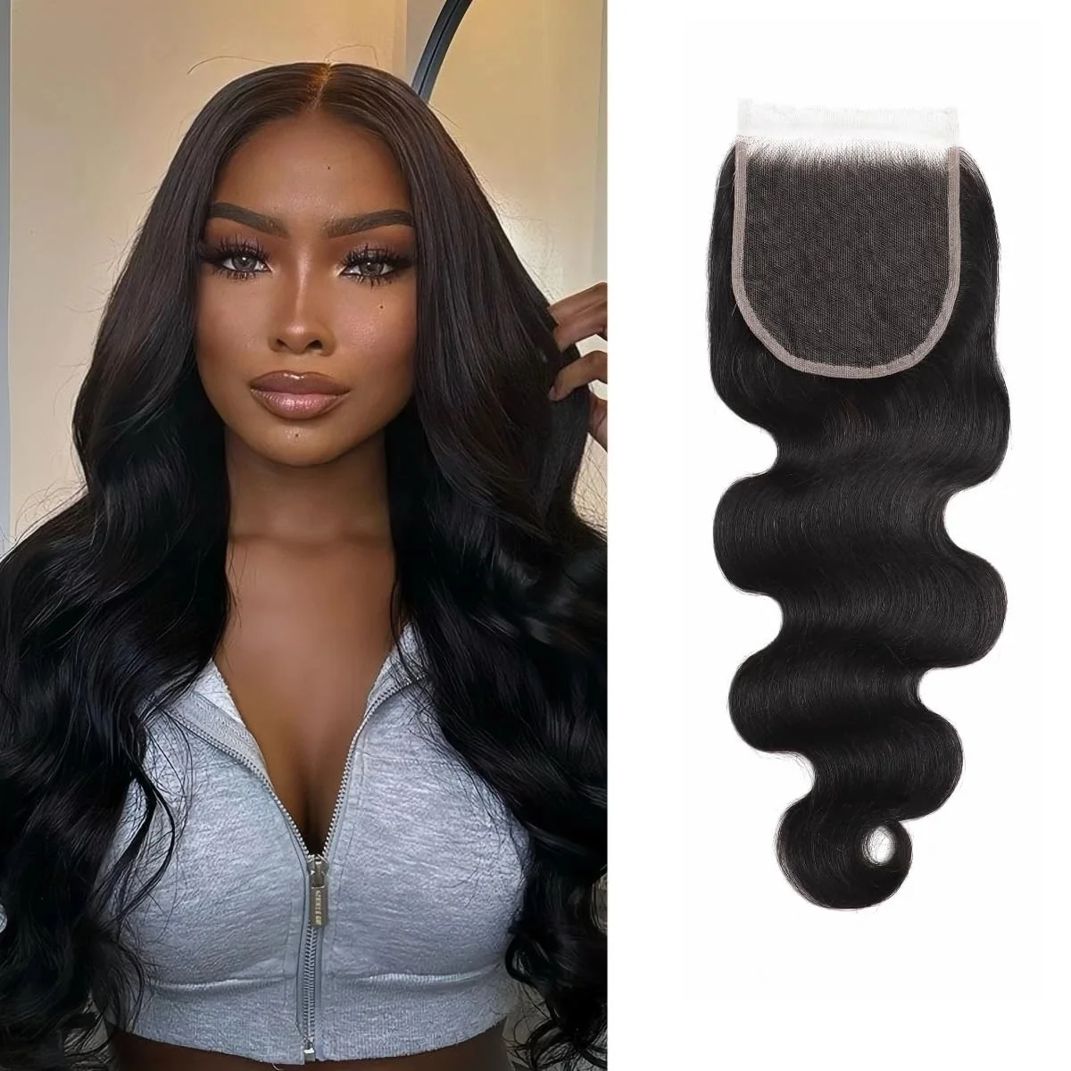 Body Wave Virgin Remy Human Hair 5x5 Transparent Lace Closure
Body Wave Virgin Remy Human Hair 5x5 Transparent Lace Closure