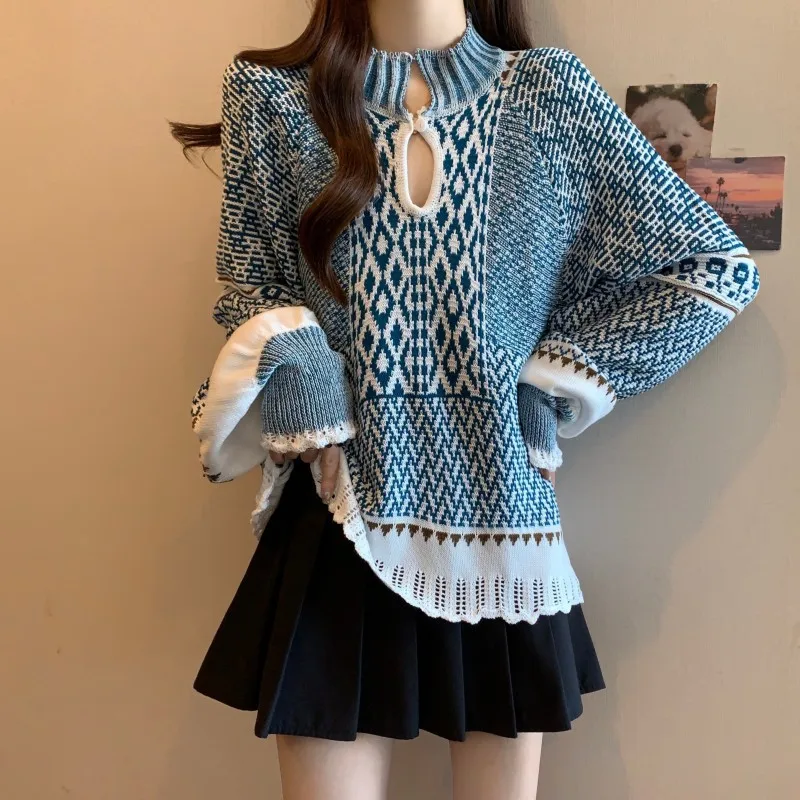 Горячая новинка зимы 2025, женская мода, комфортный этнический стиль, темпераментный вязаный свитер со средним воротником и рукавами-фонариками, длинная версия, топсвитер
Горячая новинка зимы 2025, женская мода, комфортный этнический стиль, темпераментный вязаный свитер со средним воротником и рукавами-фонариками, длинная версия, топсвитер