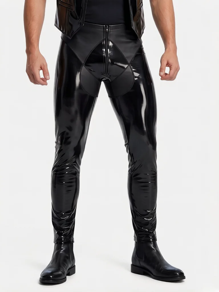Fashion Cloth Latex Double Side Wear Men's Pencil Pants Nightclub Stage Performance Man Tight Slimming Leg Lift Butt PU Trousers
Fashion Cloth Latex Double Side Wear Men's Pencil Pants Nightclub Stage Performance Man Tight Slimming Leg Lift Butt PU Trousers