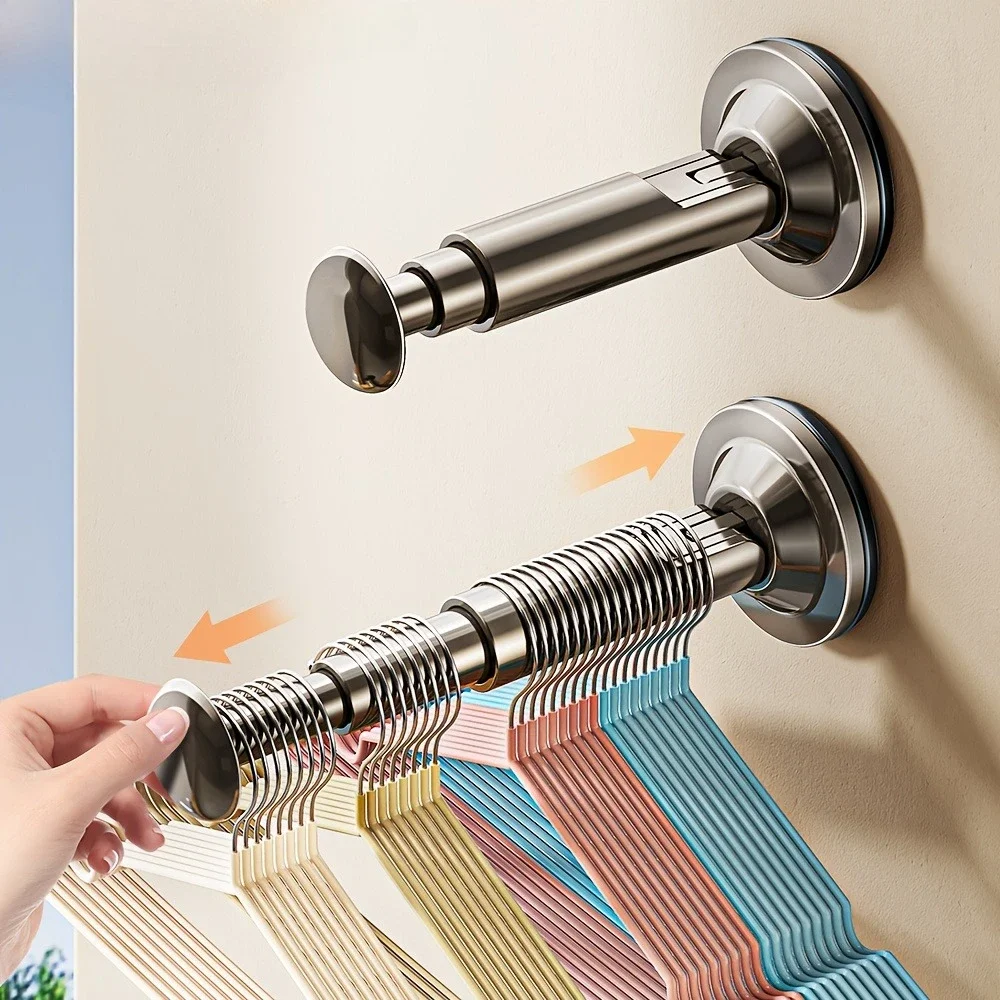 Clothes Hanging Hanger Storage Rack Suction Cup Installation Retractable and Adjustable Length Home Use Hanger Storage Container
Clothes Hanging Hanger Storage Rack Suction Cup Installation Retractable and Adjustable Length Home Use Hanger Storage Container