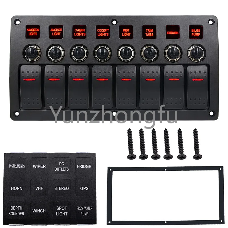 Universal Switch Combination Panel Fog Lamp for RV/Yacht/Ship Roof Light Rocker Switch
Universal Switch Combination Panel Fog Lamp for RV/Yacht/Ship Roof Light Rocker Switch