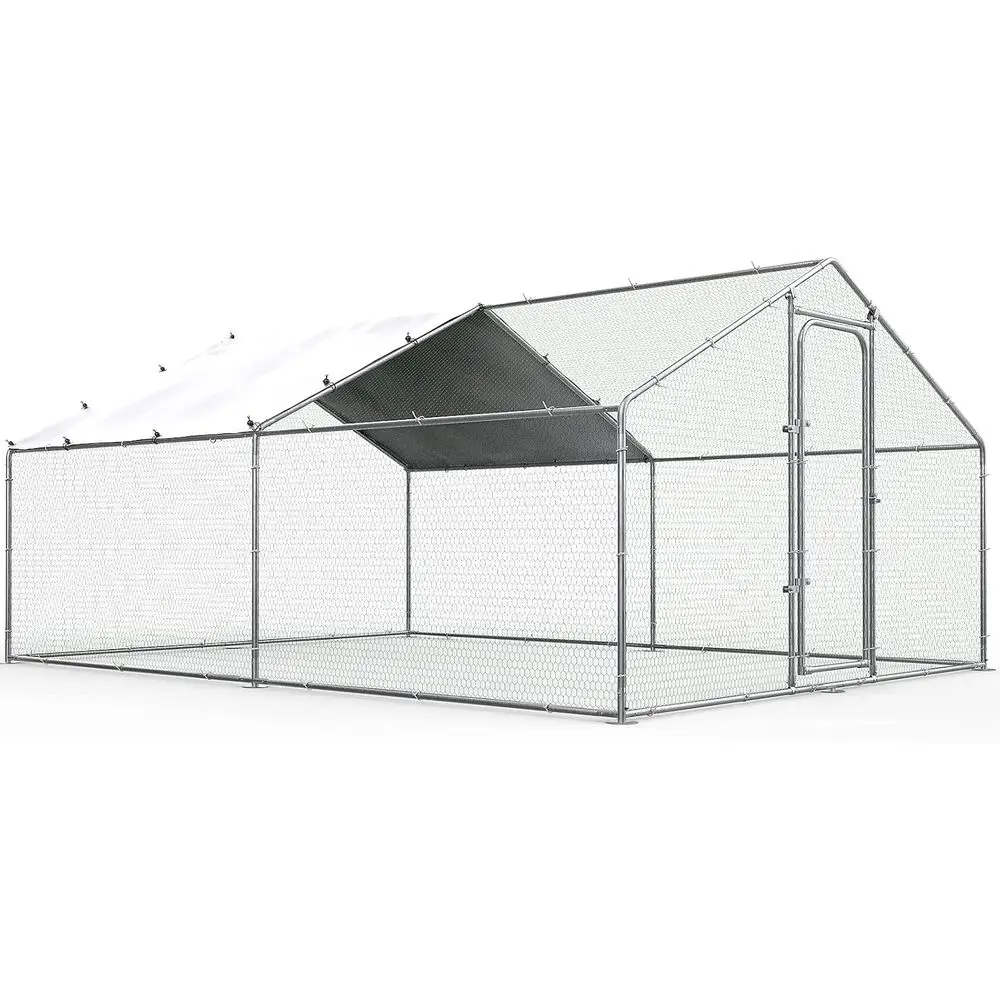 2026 Enhanced Large Metal Chicken Coop with Waterproof UV-Resistant Cover for Walk-in or Outdoor Use
2026 Enhanced Large Metal Chicken Coop with Waterproof UV-Resistant Cover for Walk-in or Outdoor Use