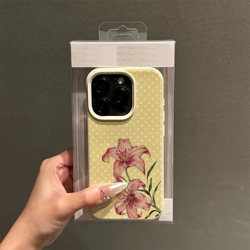 Yellow dot watercolor pink lily pattern is suitable for iPhone17PROMAX mobile phone case iPhone16PROMAX/14/15PLUS/15/13P/12/11 premium sense TPU
Yellow dot watercolor pink lily pattern is suitable for iPhone17PROMAX mobile phone case iPhone16PROMAX/14/15PLUS/15/13P/12/11 premium sense TPU