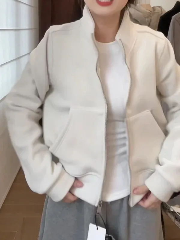 Корейская женская толстовка на молнии с флисовой подкладкой, большие размеры, весна 2026, повседневная верхняя одежда, двойная молния, воротник-стойка
Корейская женская толстовка на молнии с флисовой подкладкой, большие размеры, весна 2026, повседневная верхняя одежда, двойная молния, воротник-стойка