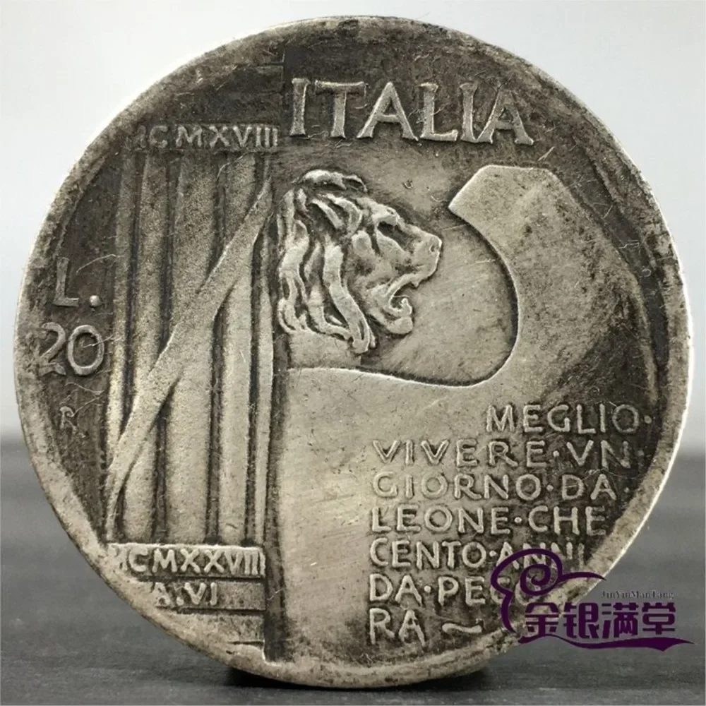 1 PCS Italian Benito Mussolini 20 Lira Steel Helmet Private Silver Dollar Coins Old Coin Collection Toys Adult Collectibles Toy
1 PCS Italian Benito Mussolini 20 Lira Steel Helmet Private Silver Dollar Coins Old Coin Collection Toys Adult Collectibles Toy
