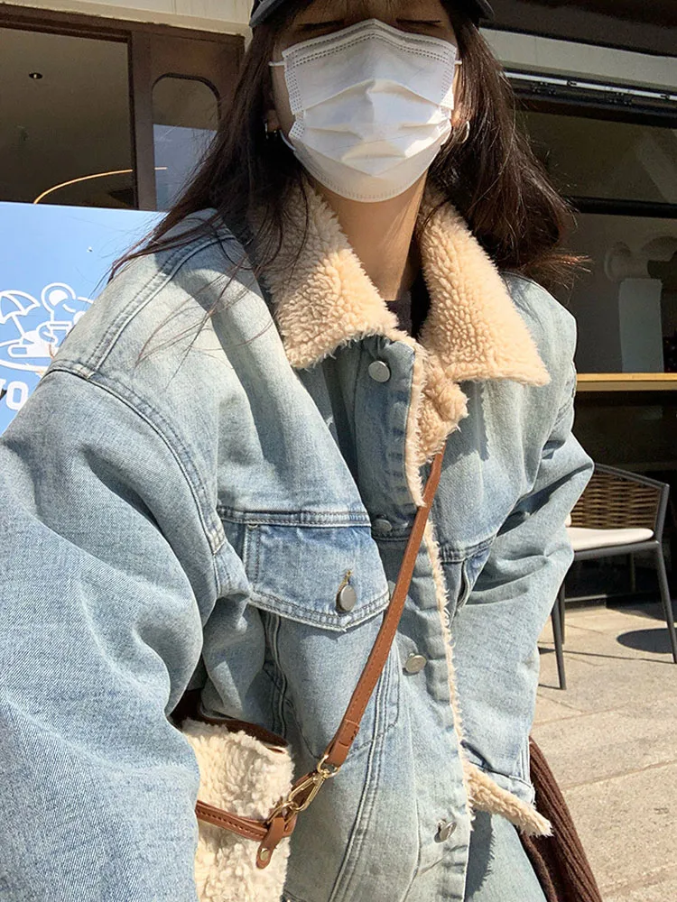Women's Winter New Trend Y2K Plus Velvet Thick Denim Jacket Parkas Cowboy Down Coat Female Koream Clothes Luxury 2023
Women's Winter New Trend Y2K Plus Velvet Thick Denim Jacket Parkas Cowboy Down Coat Female Koream Clothes Luxury 2023