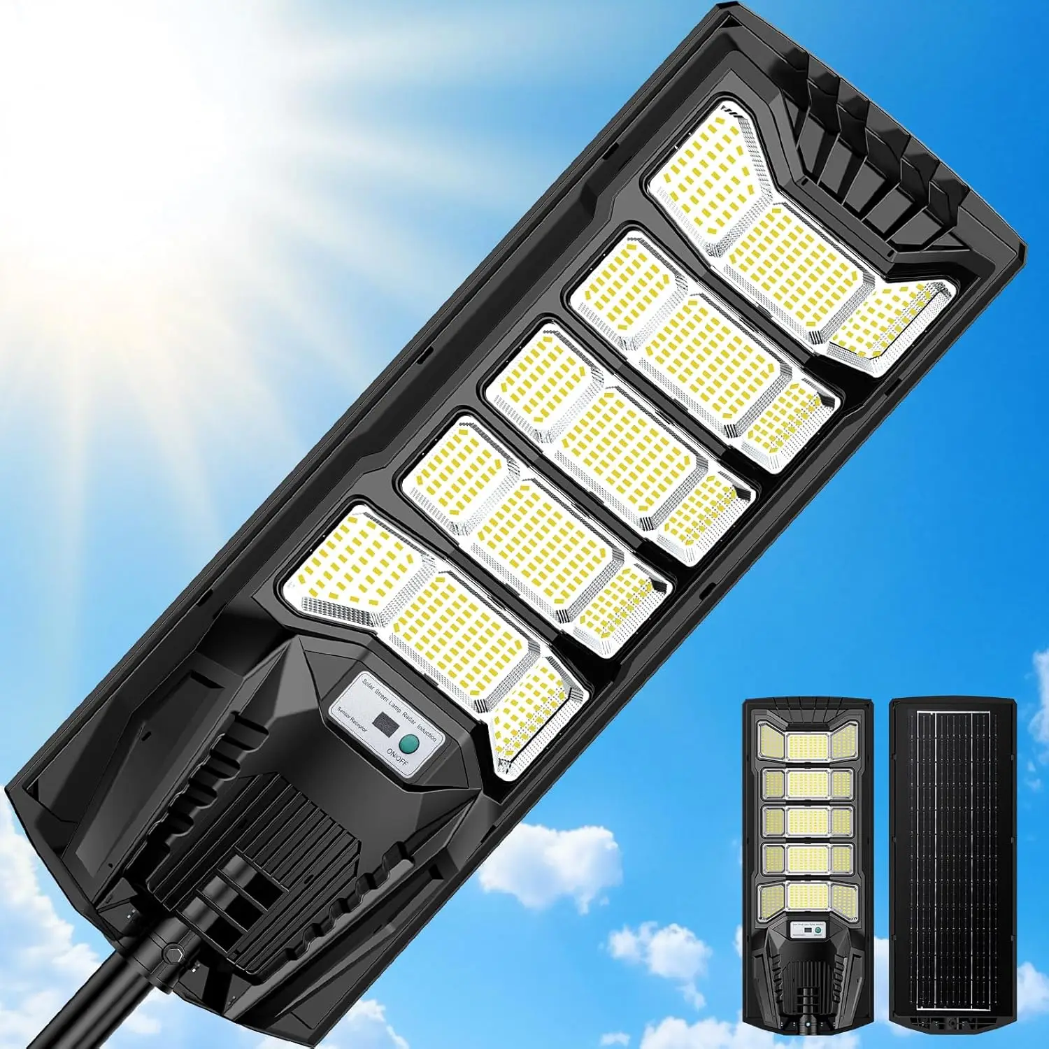 8000W Solar Street Light Outdoor, Motion Sensor & Remote, IP67 Waterproof, for Yard, Driveway, 1 Pack
8000W Solar Street Light Outdoor, Motion Sensor & Remote, IP67 Waterproof, for Yard, Driveway, 1 Pack