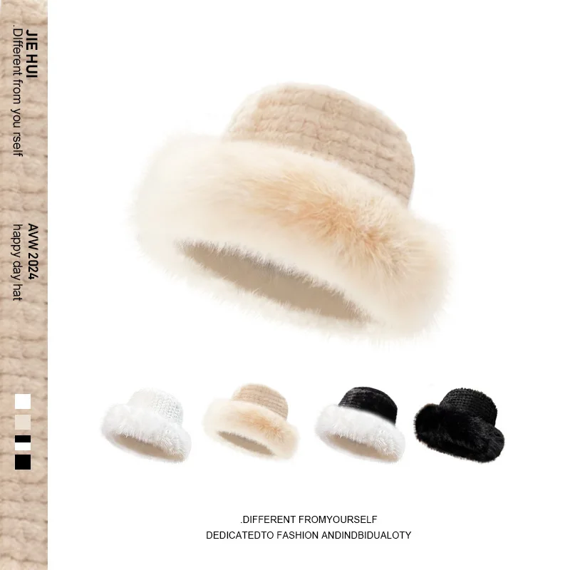 Autumn&winter Fisherman Hat Thickened Warm Big Head Hat Show Face Small Plush Fur Bucket Hat Womens Winter Hats Beret Women
Autumn&winter Fisherman Hat Thickened Warm Big Head Hat Show Face Small Plush Fur Bucket Hat Womens Winter Hats Beret Women