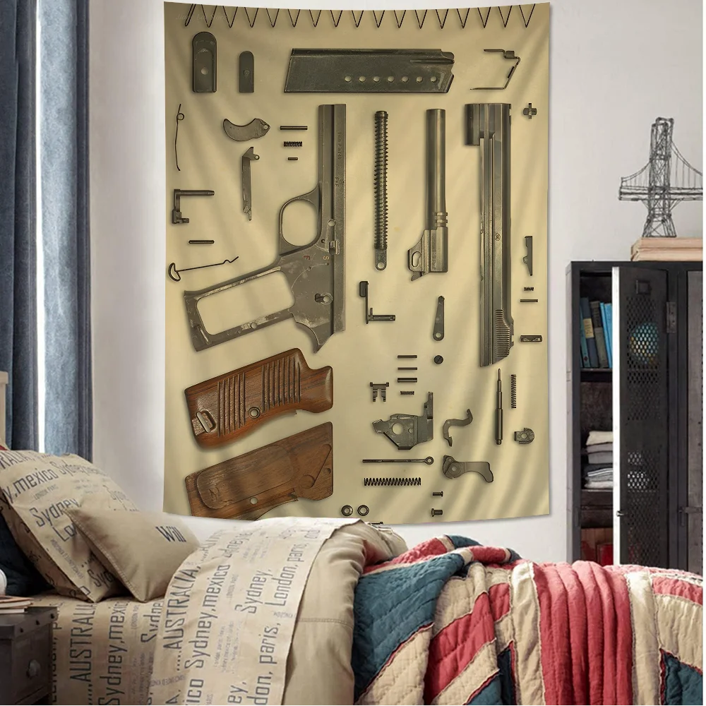 Retro Guns Graphics DIY Wall Tapestry Hippie Flower Wall Carpets Dorm Decor Wall Art Decor
Retro Guns Graphics DIY Wall Tapestry Hippie Flower Wall Carpets Dorm Decor Wall Art Decor