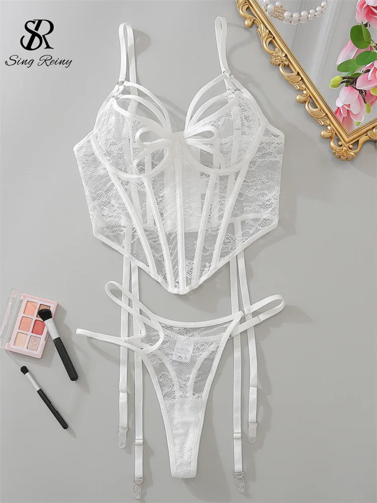 SINGREINY кружевное нижнее белье с вырезами, женские прозрачные тонкие клубные корректирующие костюмы, модные прозрачные комплекты сексуального нижнего белья 2025 года 
SINGREINY кружевное нижнее белье с вырезами, женские прозрачные тонкие клубные корректирующие костюмы, модные прозрачные комплекты сексуального нижнего белья 2025 года
