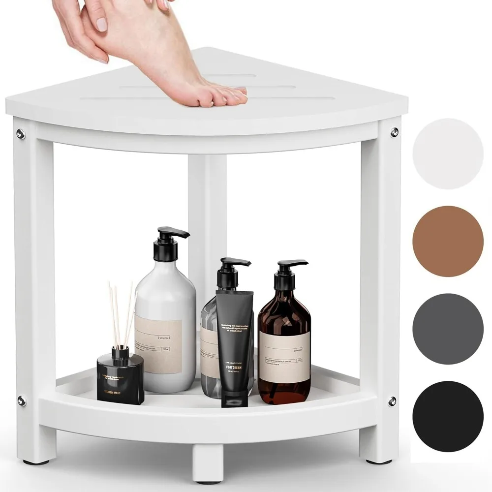 Shower Stool with Storage Shelf Corner Shower Bench Seat Waterproof Shaving Legs Stool Foot Rest for Bathroom Indoor Outdoor
Shower Stool with Storage Shelf Corner Shower Bench Seat Waterproof Shaving Legs Stool Foot Rest for Bathroom Indoor Outdoor