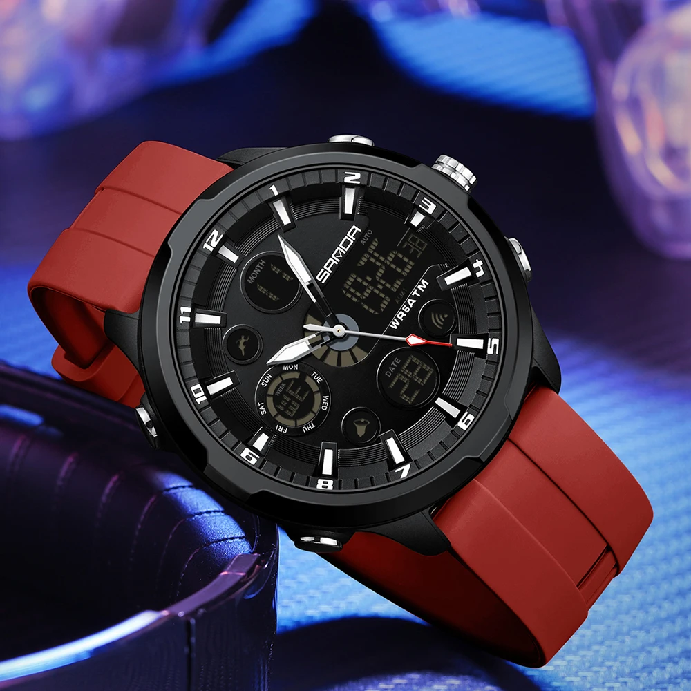 SANDA 9053 Men's LED Digital Sports Watch, 50M Waterproof Big Dial Military Wristwatch, Quartz Watch, Relogios Masculino
SANDA 9053 Men's LED Digital Sports Watch, 50M Waterproof Big Dial Military Wristwatch, Quartz Watch, Relogios Masculino