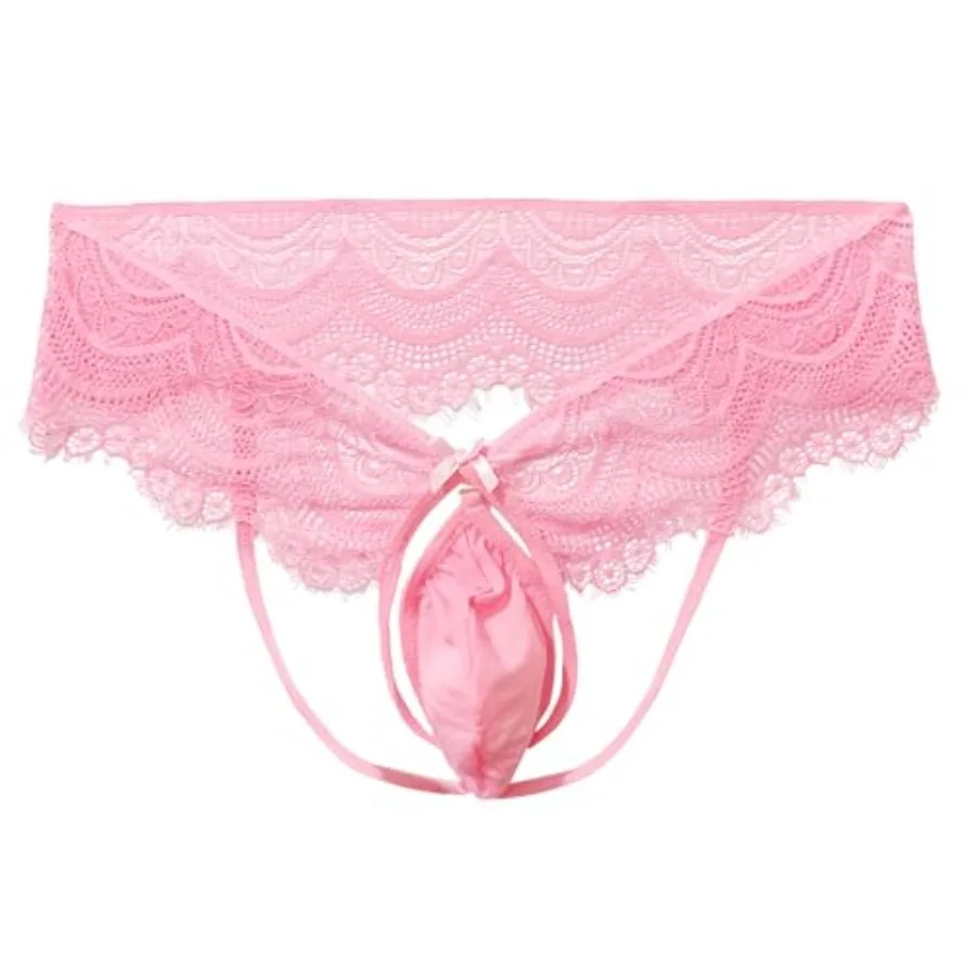 Mens Sexy Pink Lace Jockstraps Underwear, Sissy Lingerie Soft Stretchy Bulge Pouch Panties For Men Crossdressers
Mens Sexy Pink Lace Jockstraps Underwear, Sissy Lingerie Soft Stretchy Bulge Pouch Panties For Men Crossdressers