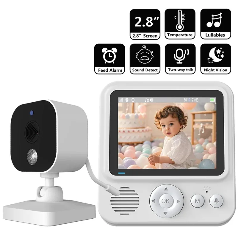 720P Wireless Baby Monitor 2.8 inch Surveillance Smart Baby Camera Security Protection Two Way Audio Night Vision Babyphone Cam
720P Wireless Baby Monitor 2.8 inch Surveillance Smart Baby Camera Security Protection Two Way Audio Night Vision Babyphone Cam