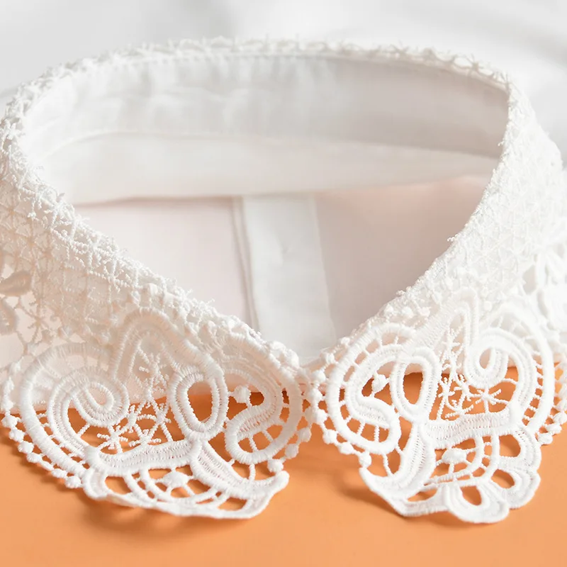 Vintage White Lace Detachable Collars For Women Floral Hollow Out False Collar Shirt Fake Half Shirt Collar Removable Faux Col
Vintage White Lace Detachable Collars For Women Floral Hollow Out False Collar Shirt Fake Half Shirt Collar Removable Faux Col