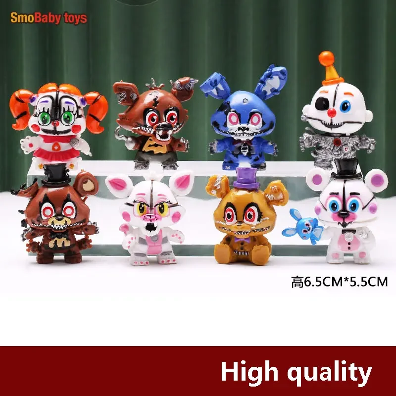 8Pcs/Set Fnaf Figures Freddy Bonnie Foxy Fazbear Bear Action Figures PVC Model for Christmas Gifts
8Pcs/Set Fnaf Figures Freddy Bonnie Foxy Fazbear Bear Action Figures PVC Model for Christmas Gifts