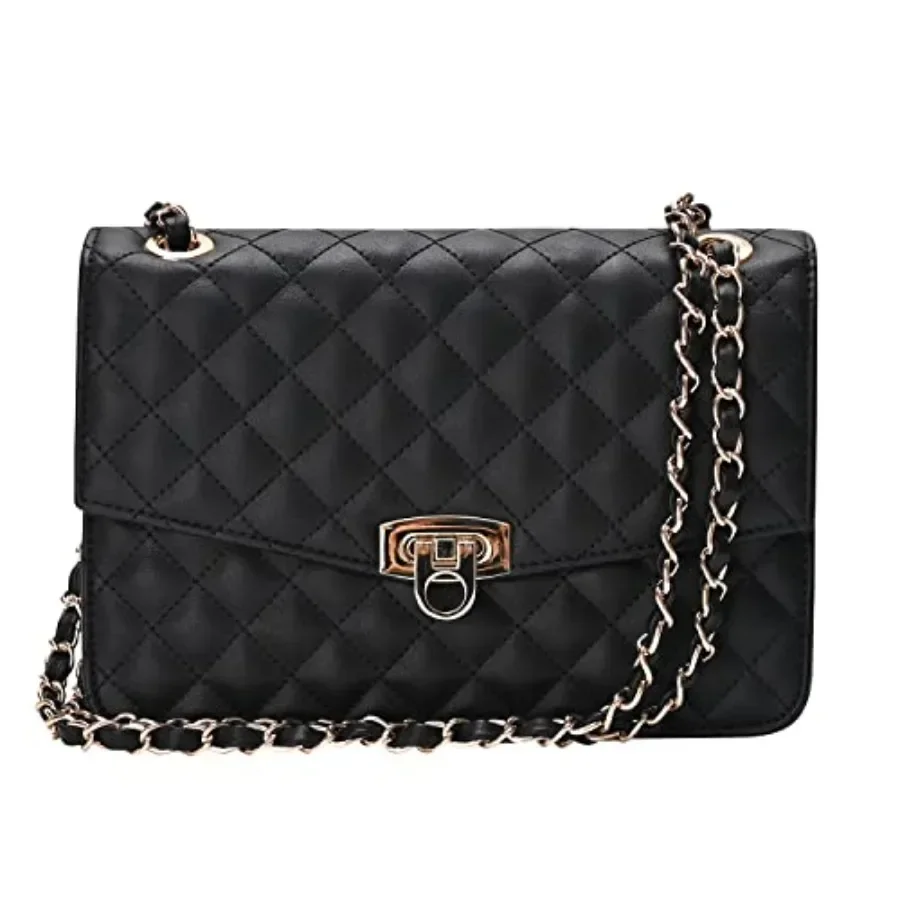 GM LIKKIE Quilted Shoulder Bag for Women, Medium Flap Crossbody Handbag with Chain Strap, Soft Vegan Leather Clutch Purse
GM LIKKIE Quilted Shoulder Bag for Women, Medium Flap Crossbody Handbag with Chain Strap, Soft Vegan Leather Clutch Purse