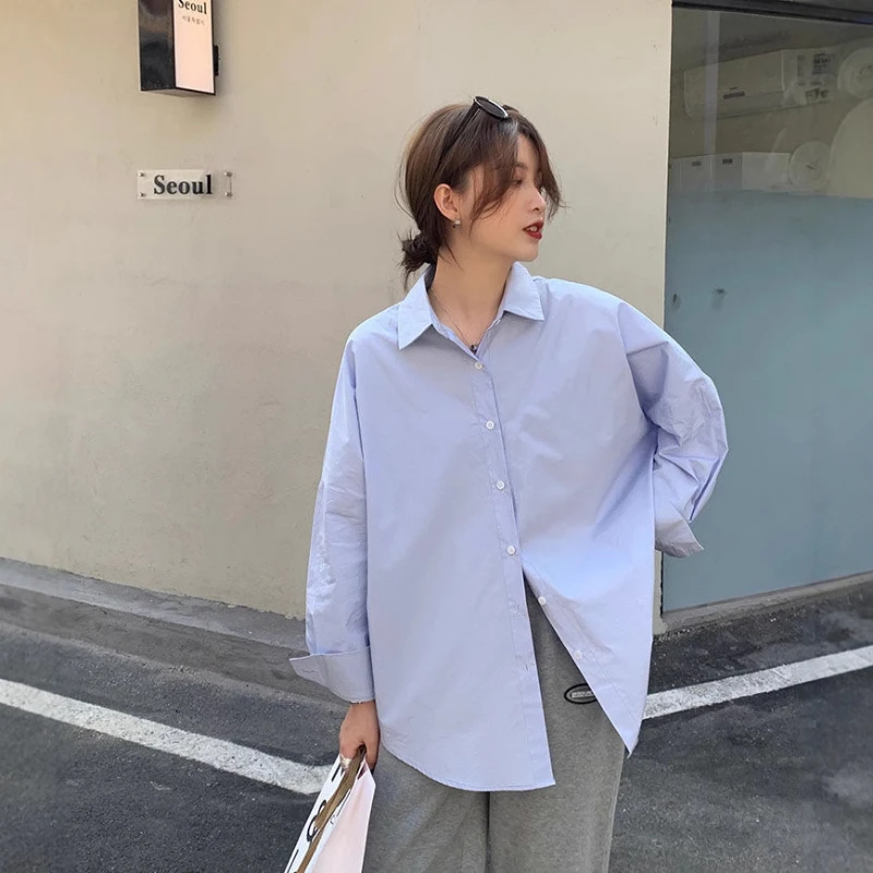 Spring and Autumn versatile fashion women long-sleeved Korean style loose and simple white shirt top with inner and outer layer
Spring and Autumn versatile fashion women long-sleeved Korean style loose and simple white shirt top with inner and outer layer
