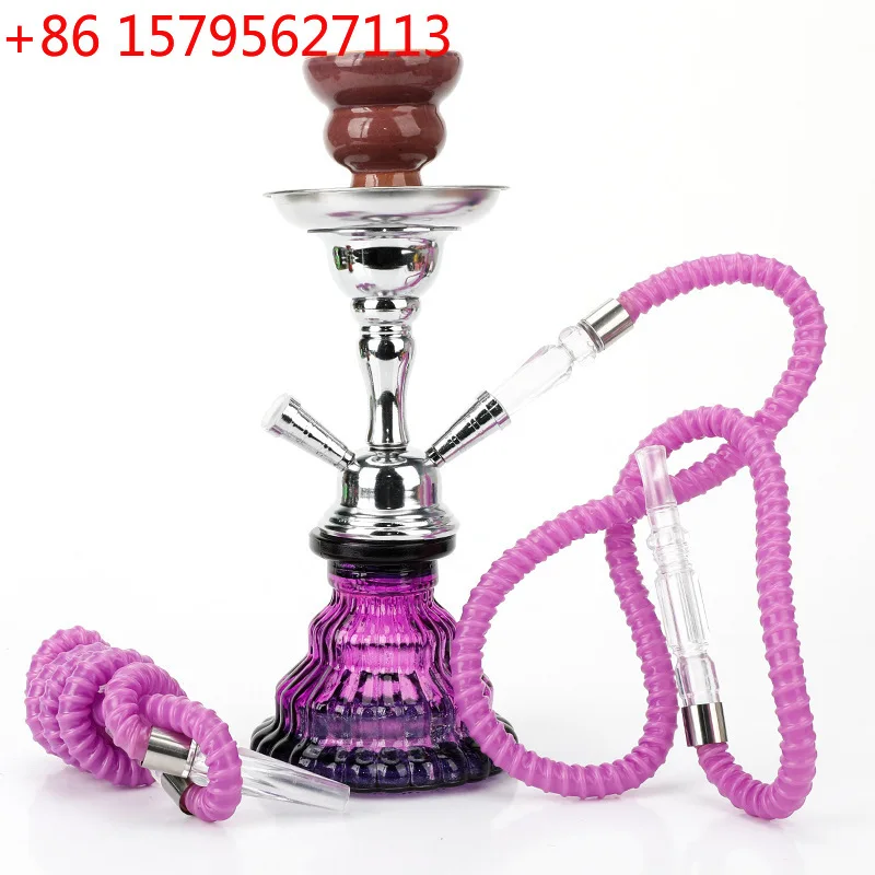 Small double-pipe hookah iron smoking set new glass pipe
Small double-pipe hookah iron smoking set new glass pipe