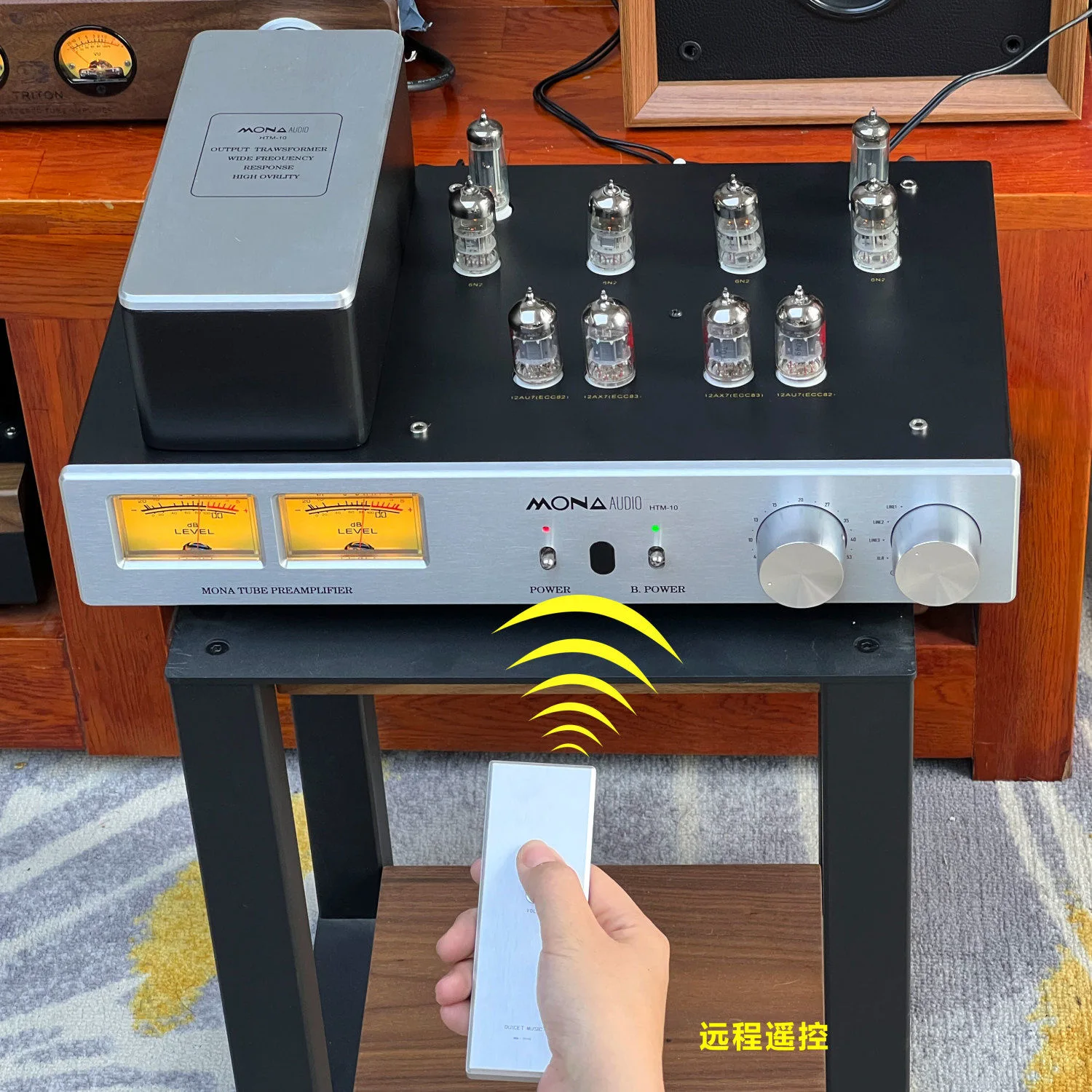 Mona New Upgraded HTM-10 Tube Pre Amplifier Bile Gall Bladder Receiver & Pure Power Amplifier Connected
Mona New Upgraded HTM-10 Tube Pre Amplifier Bile Gall Bladder Receiver & Pure Power Amplifier Connected