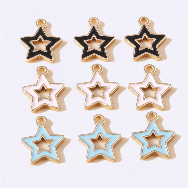 Duarte 20Pcs/Lot Cute Enamel Hollow Star Charms for Jewelry Making Earrings Pendants Necklaces Bracelets DIY Crafts Accessories
Duarte 20Pcs/Lot Cute Enamel Hollow Star Charms for Jewelry Making Earrings Pendants Necklaces Bracelets DIY Crafts Accessories