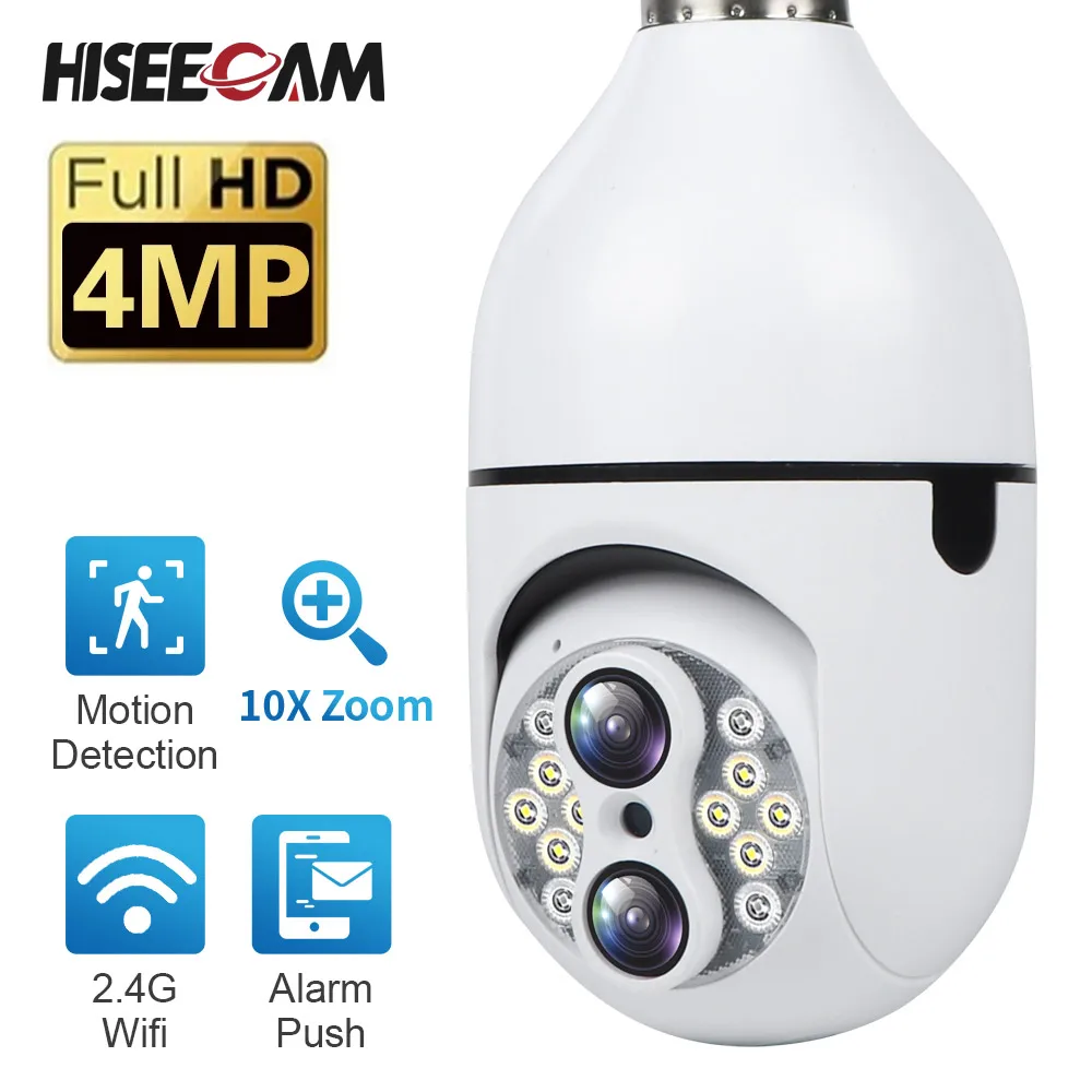 2K Dual Lens 4MP E27 Bulb Camera WIFI Smart Home 10X Optical Zoom Automatic Human Tracking Security CCTV Indoor PTZ IP Camera
2K Dual Lens 4MP E27 Bulb Camera WIFI Smart Home 10X Optical Zoom Automatic Human Tracking Security CCTV Indoor PTZ IP Camera