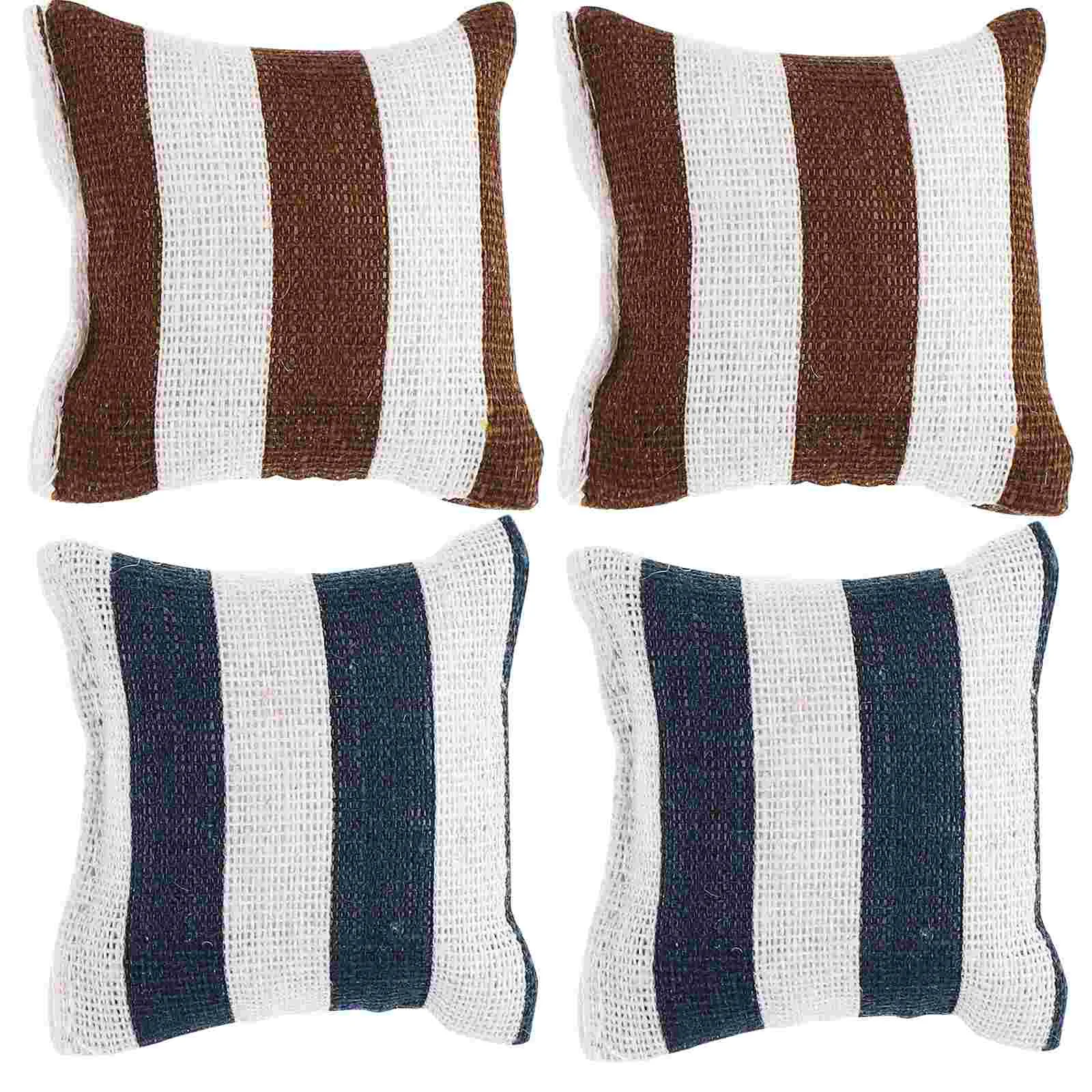 4 Pcs 1:12 Dollhouse Play Miniature Food and Pillow Model 4pcs Brown Striped + Dark Tiny Couch
4 Pcs 1:12 Dollhouse Play Miniature Food and Pillow Model 4pcs Brown Striped + Dark Tiny Couch