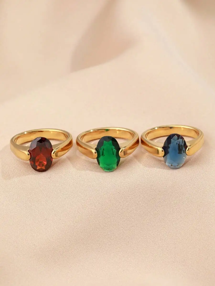 3pcs Stainless Steel Oval Cubic Zirconia Ring Set For Women Daily Wear Gift
3pcs Stainless Steel Oval Cubic Zirconia Ring Set For Women Daily Wear Gift
