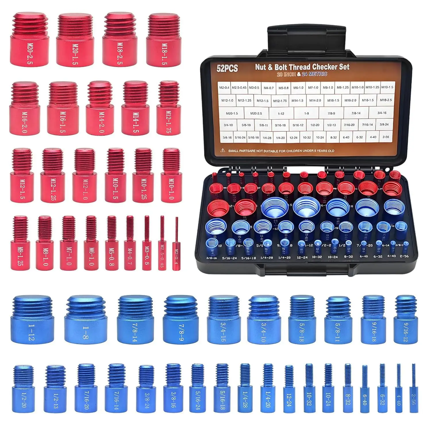 【Hot】Thread Checker Gauge Set Nut Bolt Thread Identifier 52PCS/44PCS Metric & Inch Screw Pitch Gauge for Car Bike Repair Tools
【Hot】Thread Checker Gauge Set Nut Bolt Thread Identifier 52PCS/44PCS Metric & Inch Screw Pitch Gauge for Car Bike Repair Tools