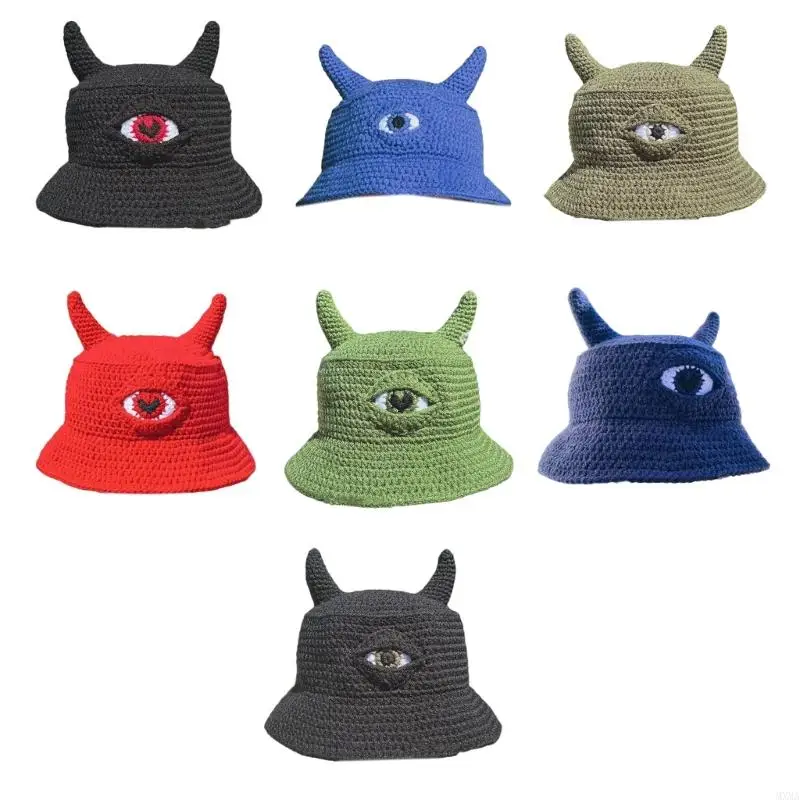 MXMA Knit Bucket Hat Devil Horns Halloween Warm Knitted Hats for Teens Adults
MXMA Knit Bucket Hat Devil Horns Halloween Warm Knitted Hats for Teens Adults