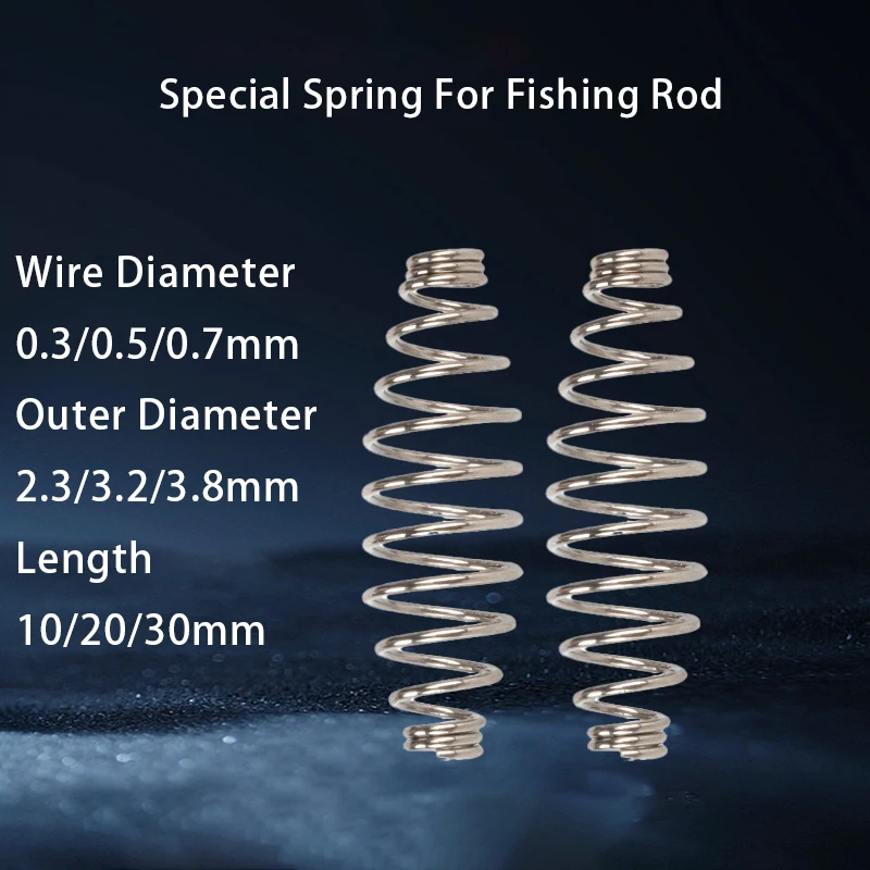 304 Stainless Steel Drum Spring Wire Diameter 0.3/0.5/0.7Mm Fishing Rod Part Outer Diameter 2.3/3.2/3.8Mm Length 10/20/30Mm
304 Stainless Steel Drum Spring Wire Diameter 0.3/0.5/0.7Mm Fishing Rod Part Outer Diameter 2.3/3.2/3.8Mm Length 10/20/30Mm