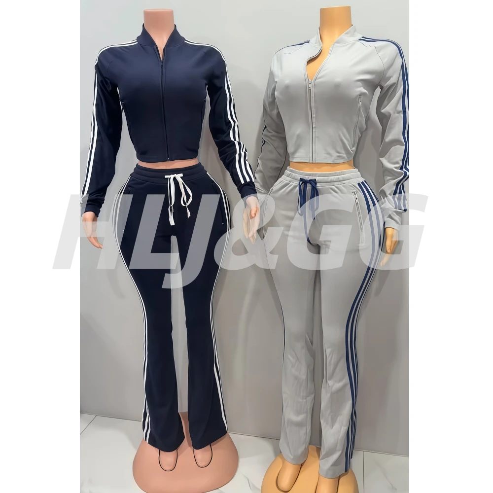 HLJ&GG Casual Sporty Stripe Print Two Piece Sets Women Zip Long Sleeve Crop Top+Drawstring Pants Outfits Fashion 2pcs Streetwear
HLJ&GG Casual Sporty Stripe Print Two Piece Sets Women Zip Long Sleeve Crop Top+Drawstring Pants Outfits Fashion 2pcs Streetwear