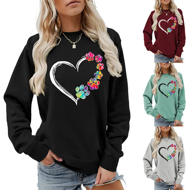 2025 New European and American Women's Hoodie Valentine's Day Love Dog Colorful 3D Printed Long sleeved T-shirt Headless Hoodie
2025 New European and American Women's Hoodie Valentine's Day Love Dog Colorful 3D Printed Long sleeved T-shirt Headless Hoodie