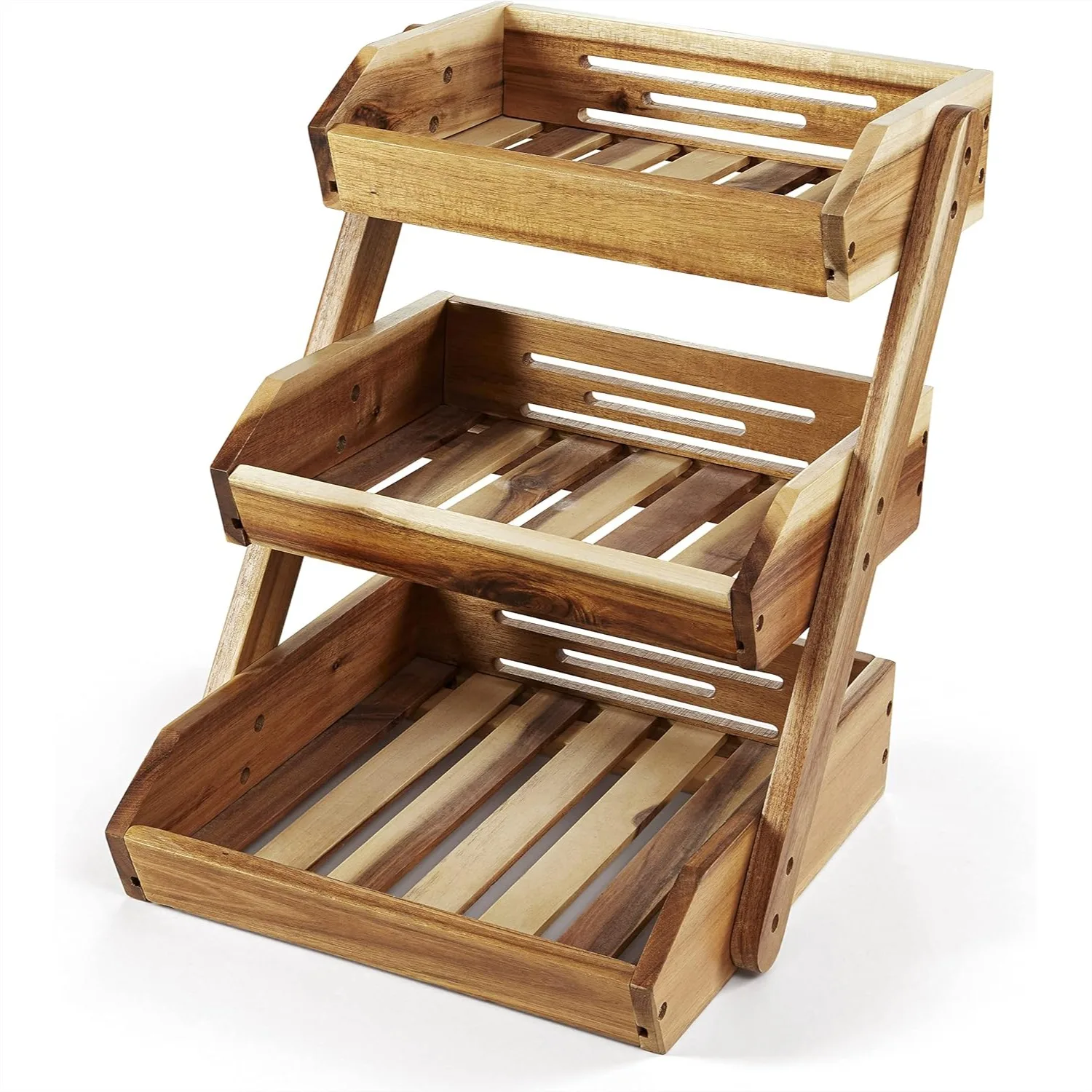 3-Tier Fruit Basket for Kitchen - Large Capacity Acacia Fruit & Veggie Stand with Snack Organizer
3-Tier Fruit Basket for Kitchen - Large Capacity Acacia Fruit & Veggie Stand with Snack Organizer