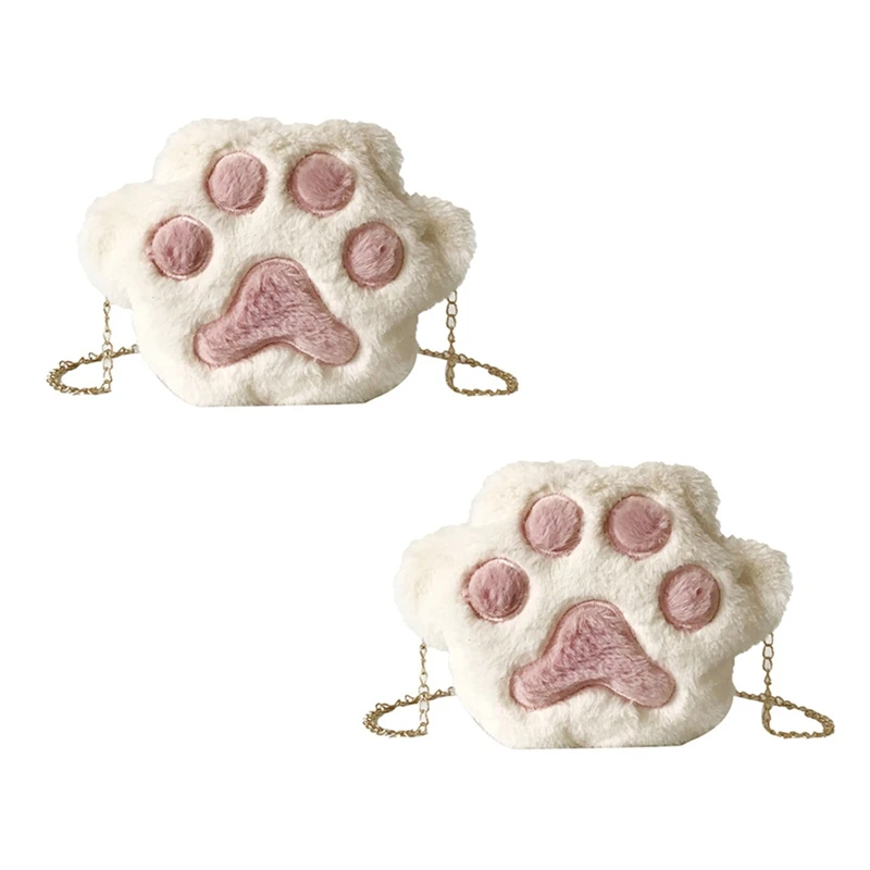 2X Cute Shoulder Bags Kawaii Palm Print Chain Bag Women Cartoon Plush Crossbody Bag Plush Handbag,White
2X Cute Shoulder Bags Kawaii Palm Print Chain Bag Women Cartoon Plush Crossbody Bag Plush Handbag,White