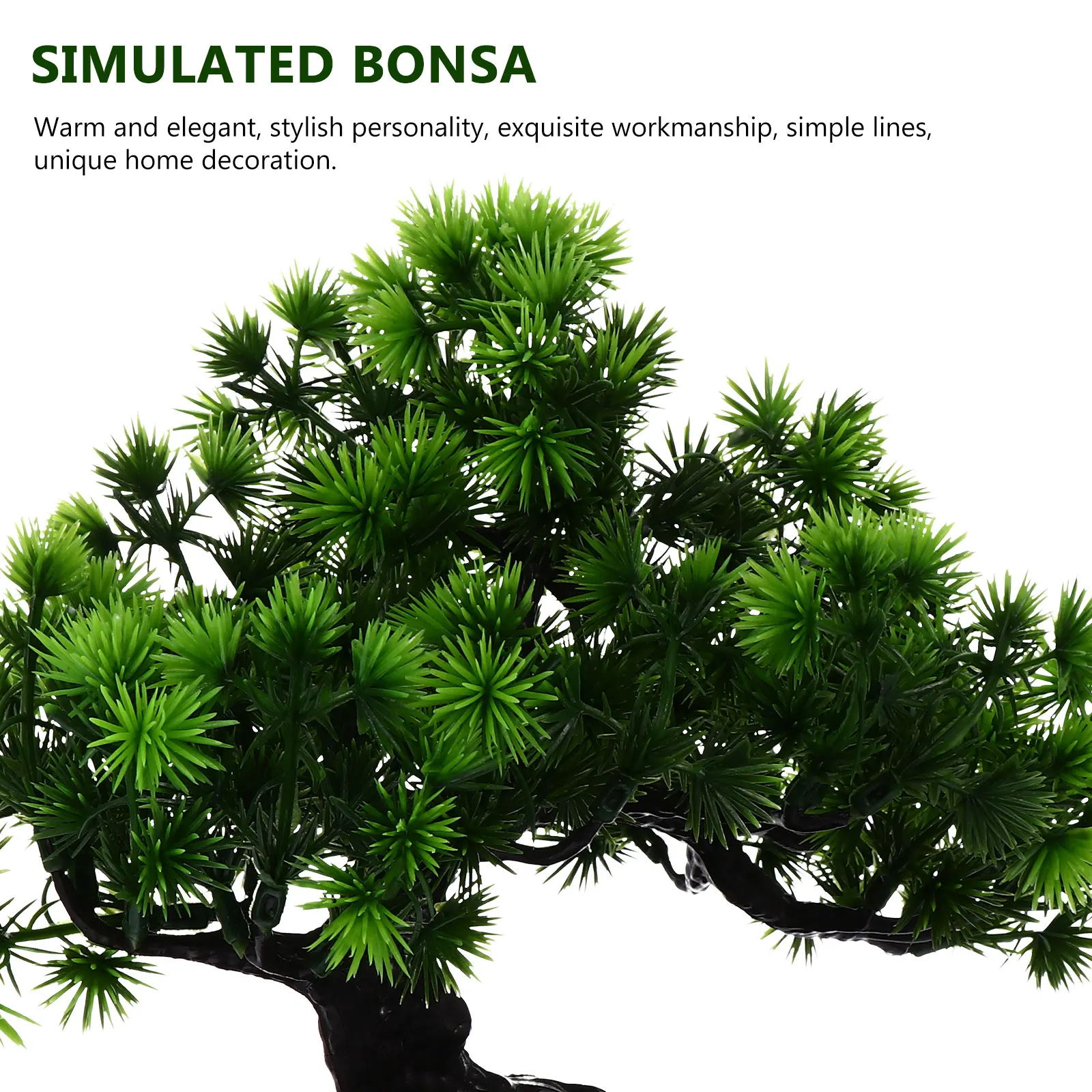Simulated Welcoming Pine Bonsai Artificial Fake Potted Plant Home Decor Desktop nament Lifelike Shape Bright Color Elegant 
Simulated Welcoming Pine Bonsai Artificial Fake Potted Plant Home Decor Desktop nament Lifelike Shape Bright Color Elegant