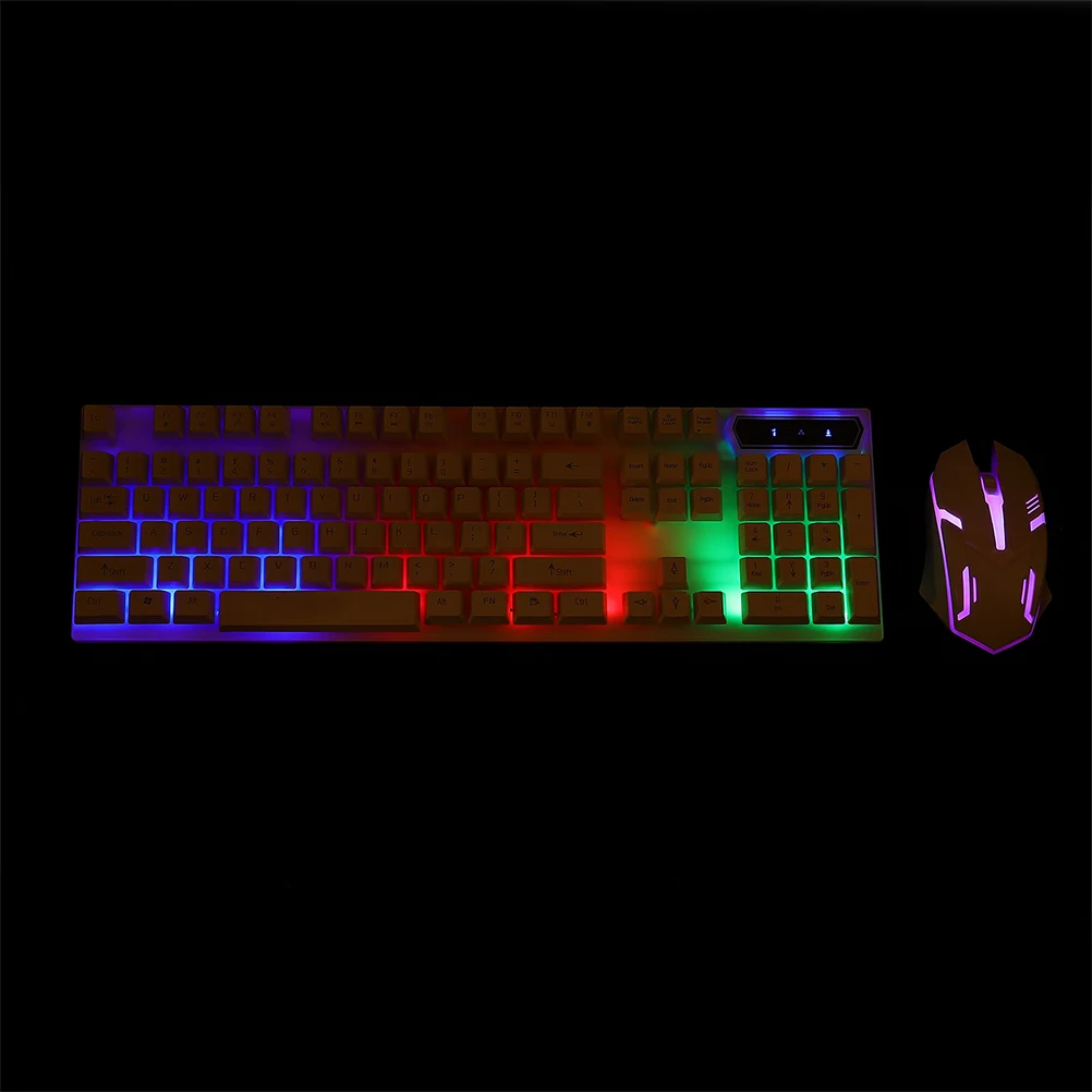 Ergonomic Keyboard Mouse Set RGB Backlight USB Computer Accessories for Gamers White Color Gaming Small Gadgets
Ergonomic Keyboard Mouse Set RGB Backlight USB Computer Accessories for Gamers White Color Gaming Small Gadgets